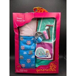Our Generation Happy Camper Set For 18" Dolls With Tent Sleeping Bag & Accessori